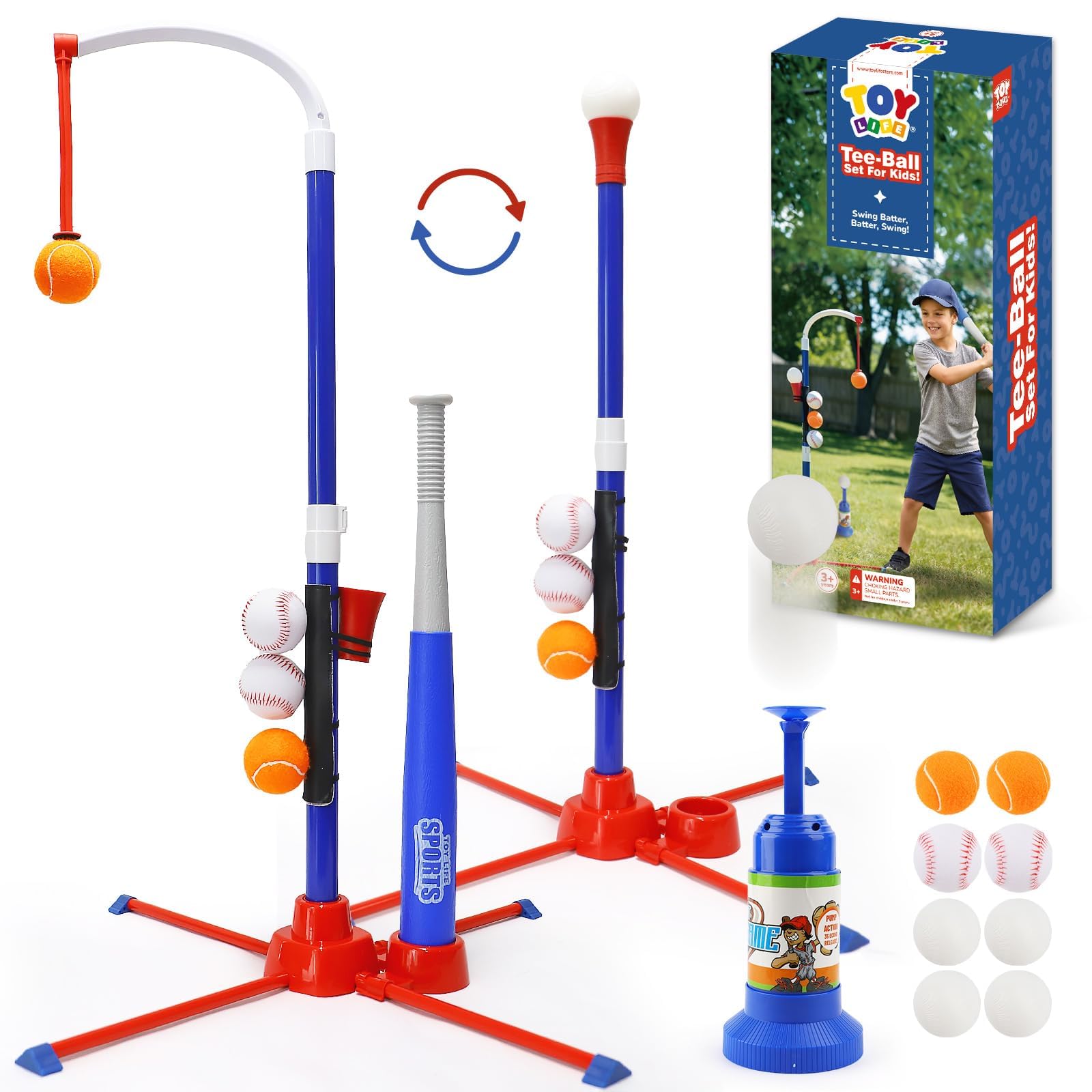 Amazon.com: TOY Life 3-in-1 tBall Set for Kids 3-5, Adjustable